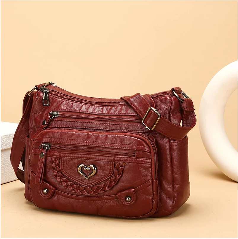 📢📢50% OFF !! ⏰Women's Soft PU Leather Multi-Pocket Crossbody Bag
