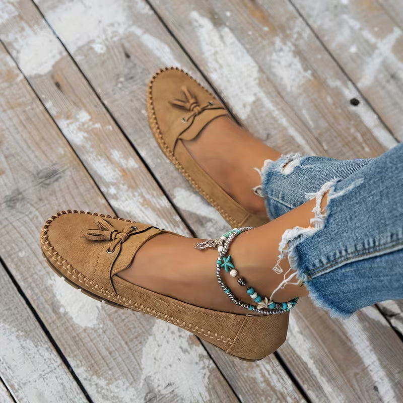 🔥Last Day 50% OFF🔥 Solid Color Flat Shoes, Lightweight, Anti-Slip, Breathable, Orthopedic, Casual, Plain Toe For Women