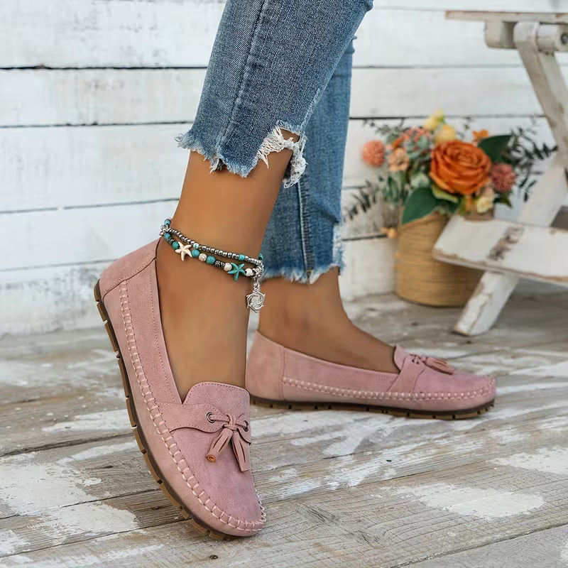 🔥Last Day 50% OFF🔥 Solid Color Flat Shoes, Lightweight, Anti-Slip, Breathable, Orthopedic, Casual, Plain Toe For Women