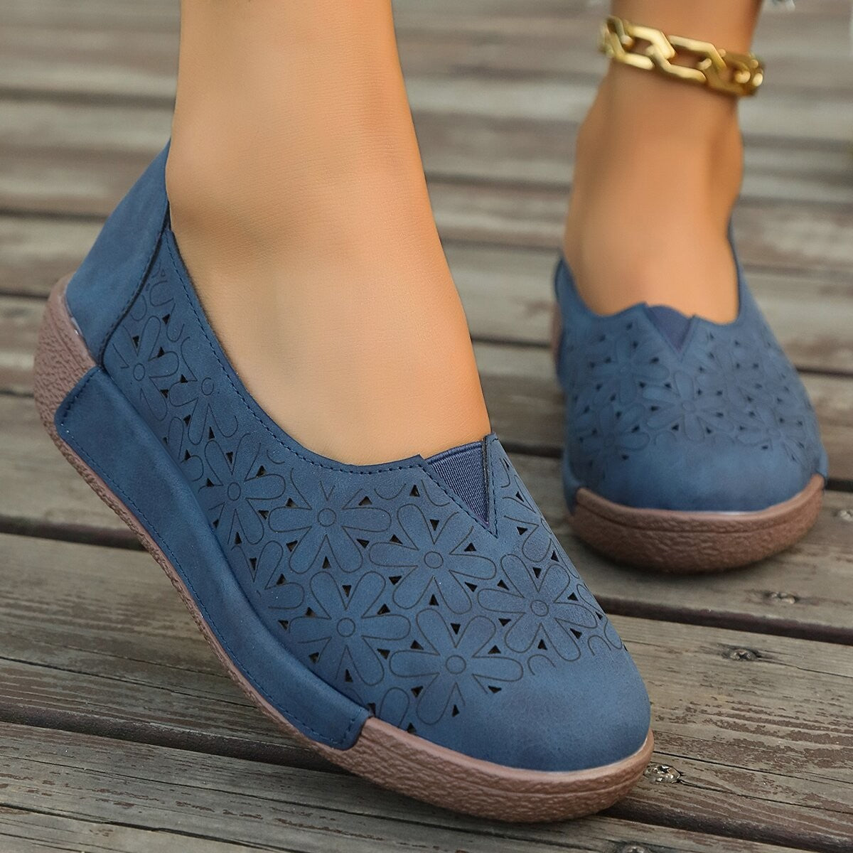 Women's Orthopedic Slip-On Flats with Arch Support – Fashionable and Versatile Casual Shoes for All-Day Comfort