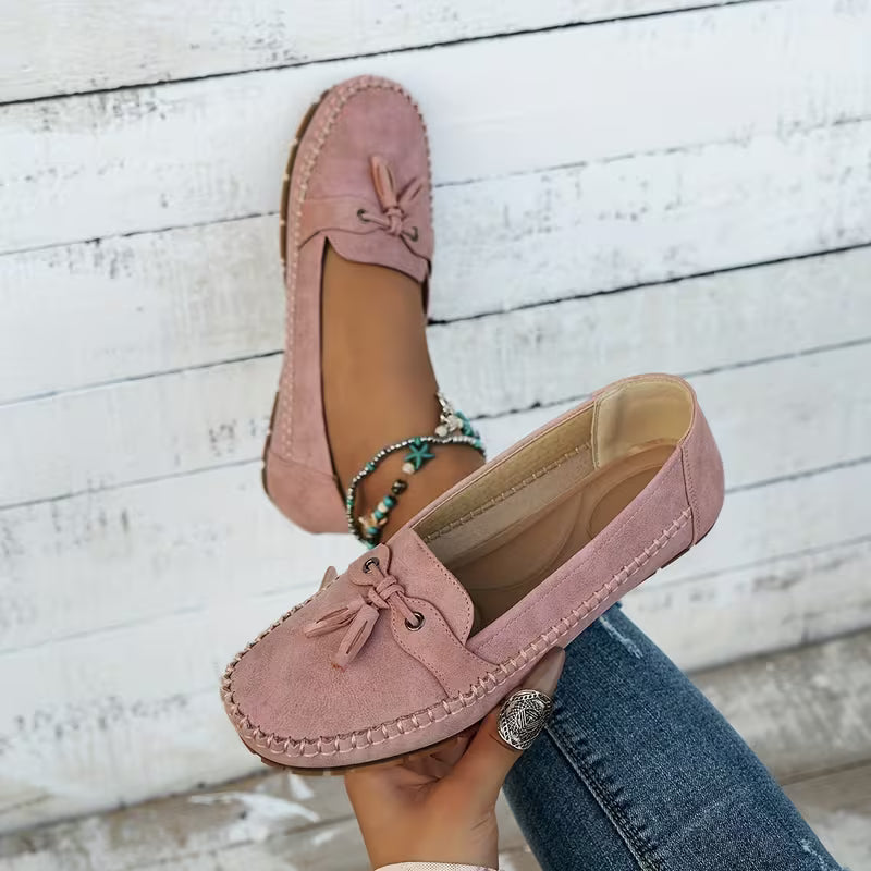 🔥Last Day 50% OFF🔥 Solid Color Flat Shoes, Lightweight, Anti-Slip, Breathable, Orthopedic, Casual, Plain Toe For Women