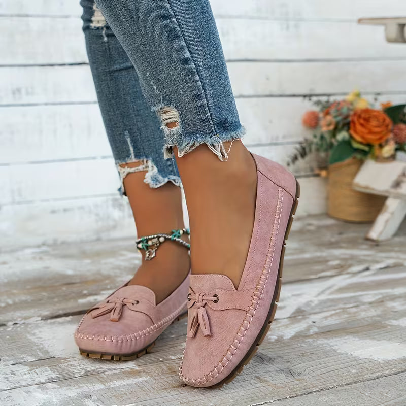🔥Last Day 50% OFF🔥 Solid Color Flat Shoes, Lightweight, Anti-Slip, Breathable, Orthopedic, Casual, Plain Toe For Women