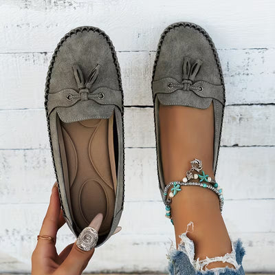 🔥Last Day 50% OFF🔥 Solid Color Flat Shoes, Lightweight, Anti-Slip, Breathable, Orthopedic, Casual, Plain Toe For Women
