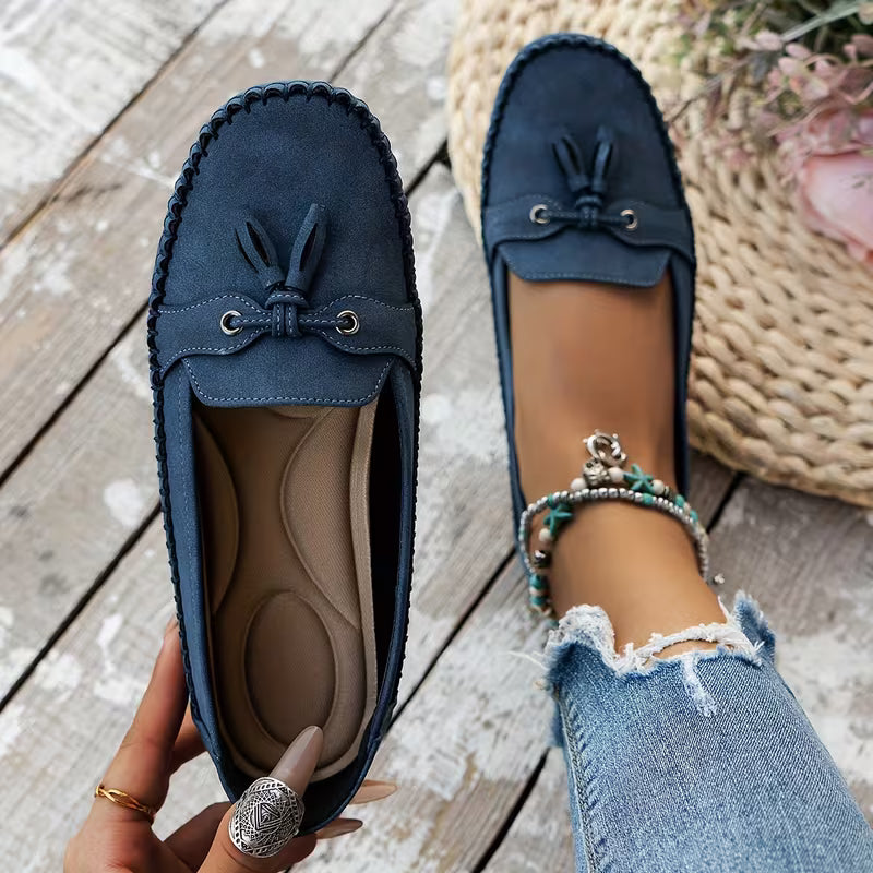 🔥Last Day 50% OFF🔥 Solid Color Flat Shoes, Lightweight, Anti-Slip, Breathable, Orthopedic, Casual, Plain Toe For Women
